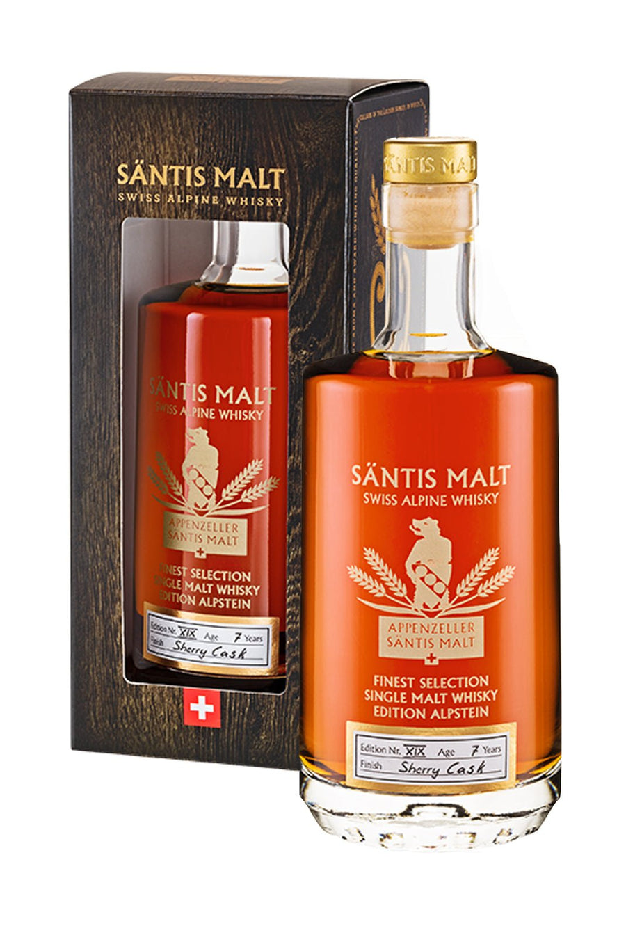 SANTIS ALPSTEIN XIX - Sherry Cask Finish - Swiss Alpine Whiskey 48% 500ml