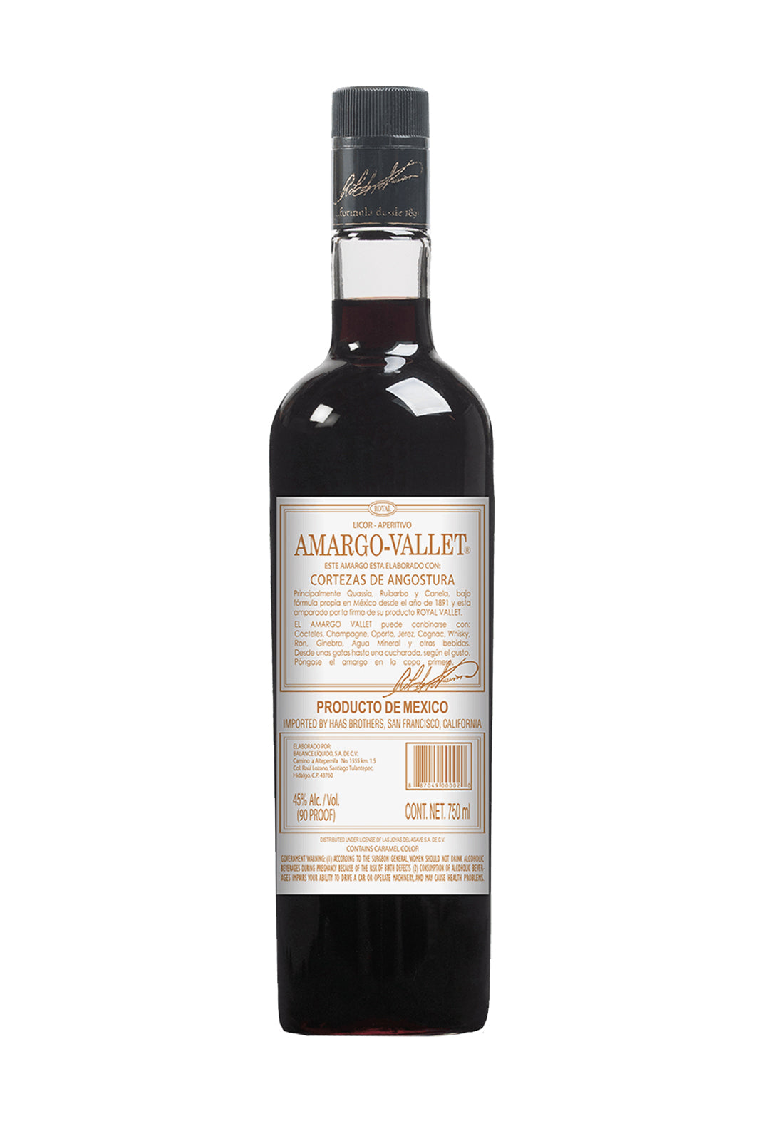 Amargo-Vallet Bitter Liqueur Angostura