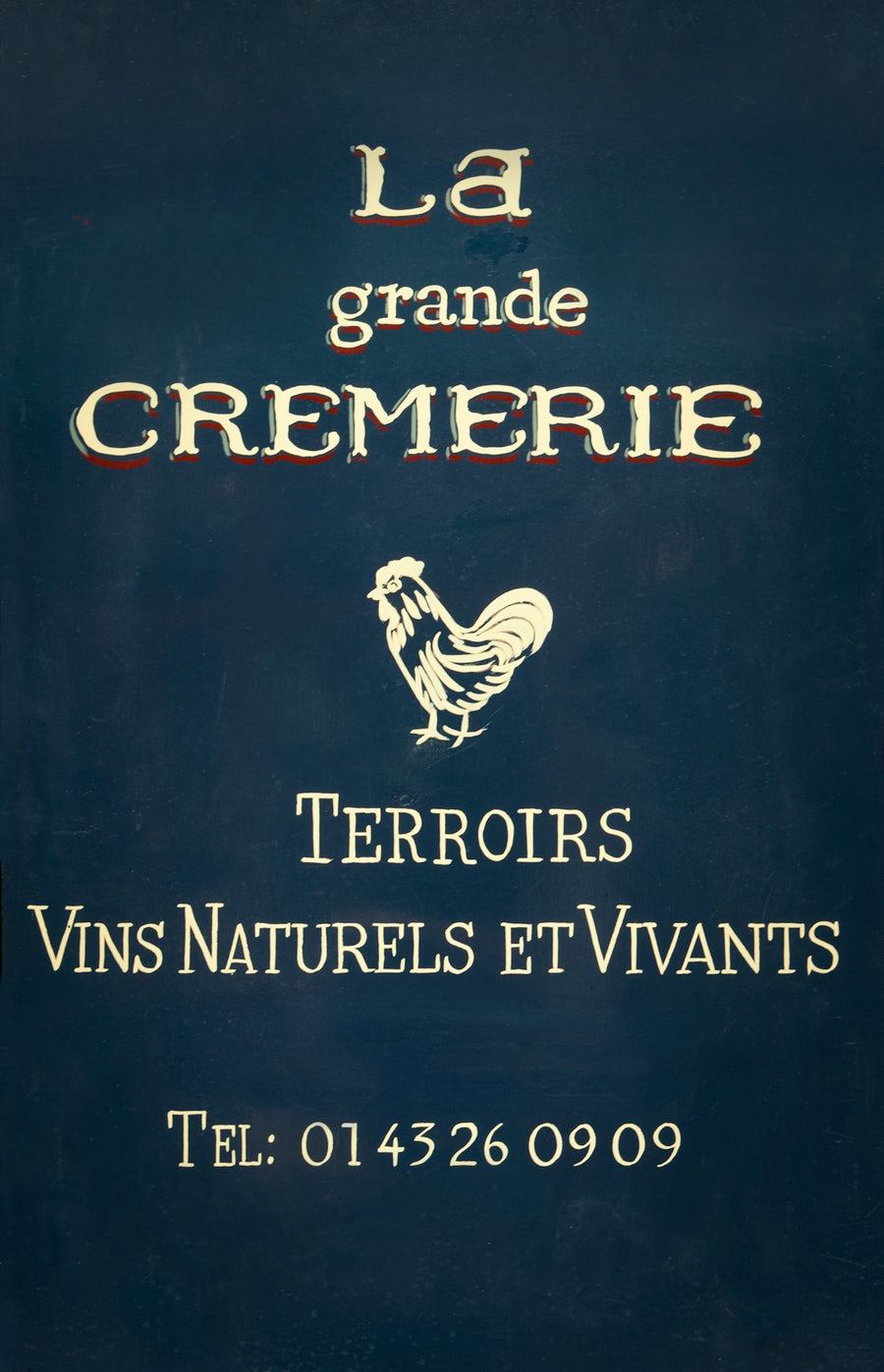 French sign for la grande cremerie.