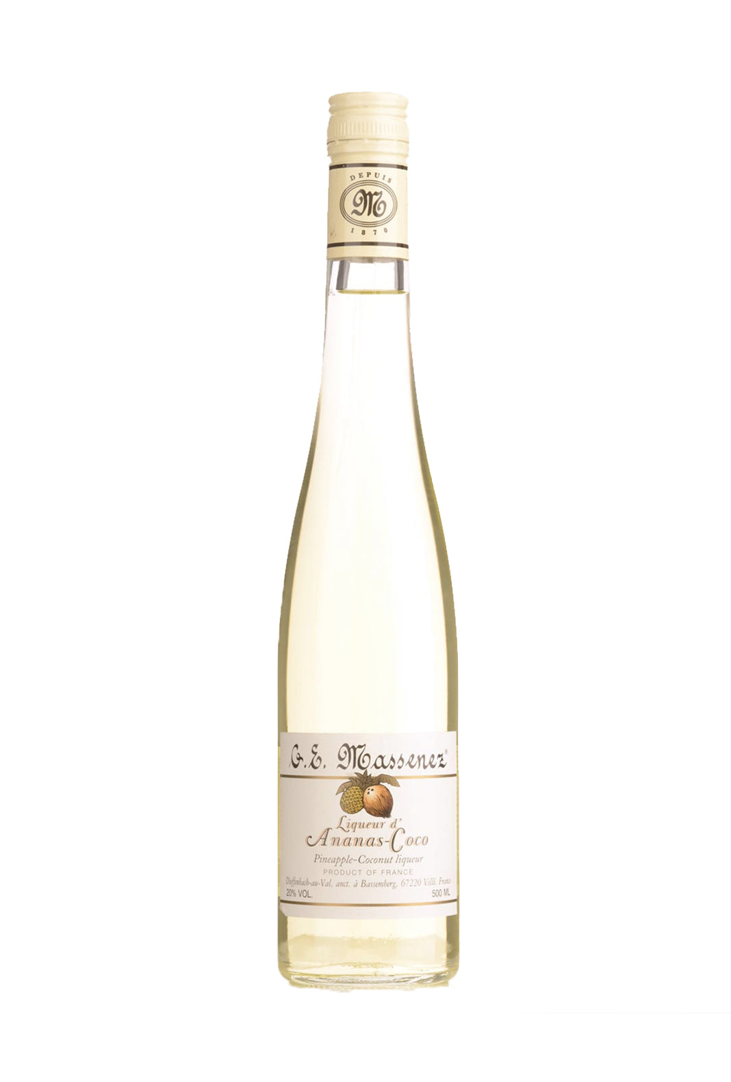 Massenez Ananas/Coco (Pineapple/Coconut) Liqueur 500ml