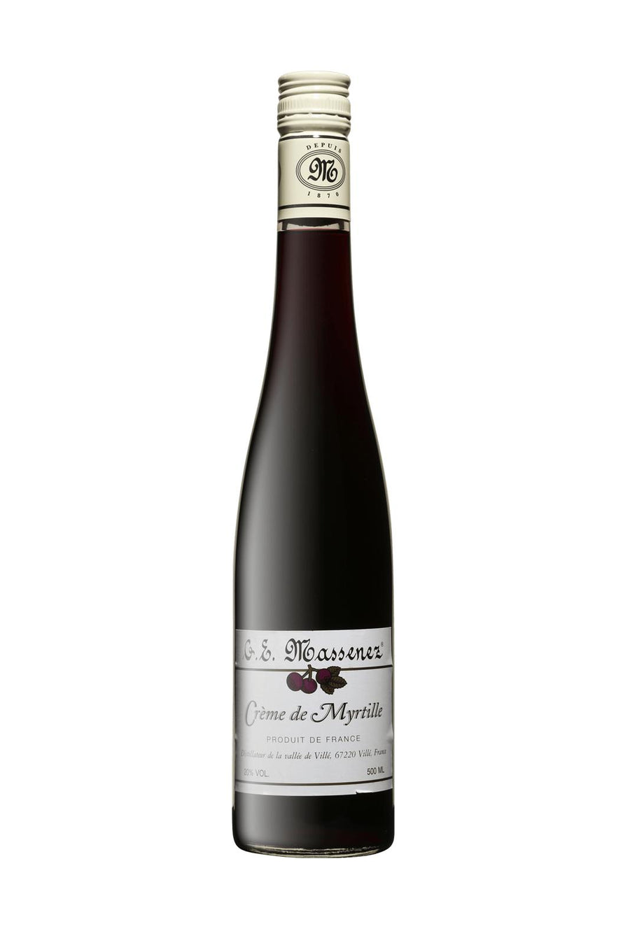 Massenez Crème de Myrtille (Blueberry) Liqueur 500ml - Caravan Wines & Spirits