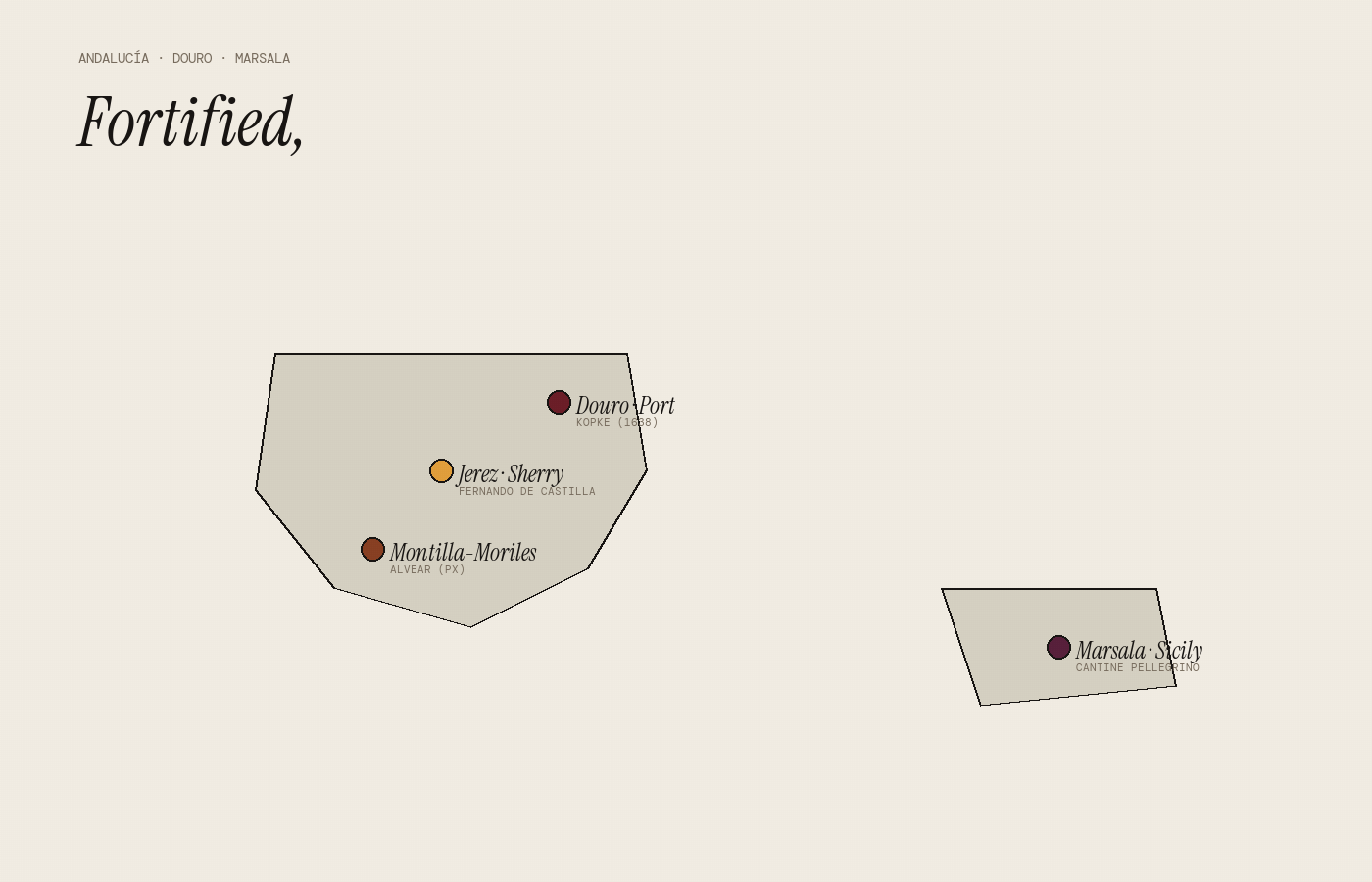 Sherry & Port region map